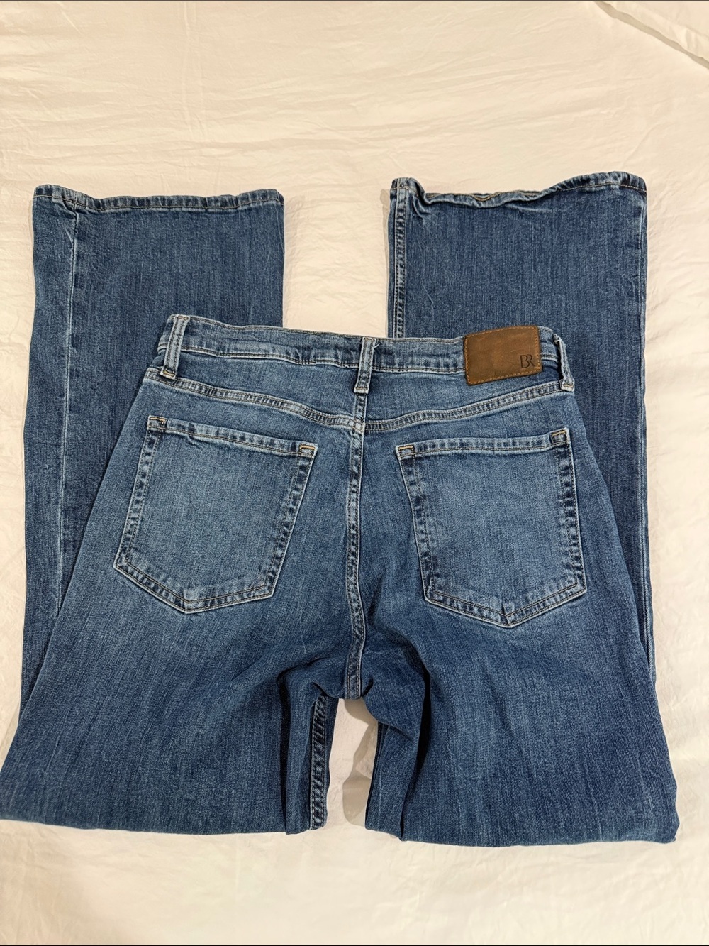 Banana Republic Petite High-Rise Wide-Leg Women's Jeans in Dark Blue Denim 29P - Picture 4 of 6